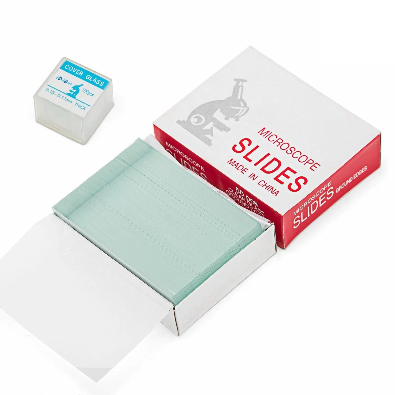 Disposable Microscope Cover Glass 18x18mm to 24x60mm